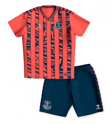 Everton Replika Babytøj Udebanesæt Børn 2023-24 Kortærmet (+ Korte bukser)
